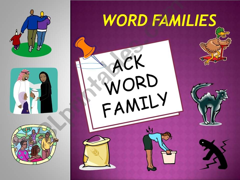 ACK WORD FAMILY POWERPOINT powerpoint