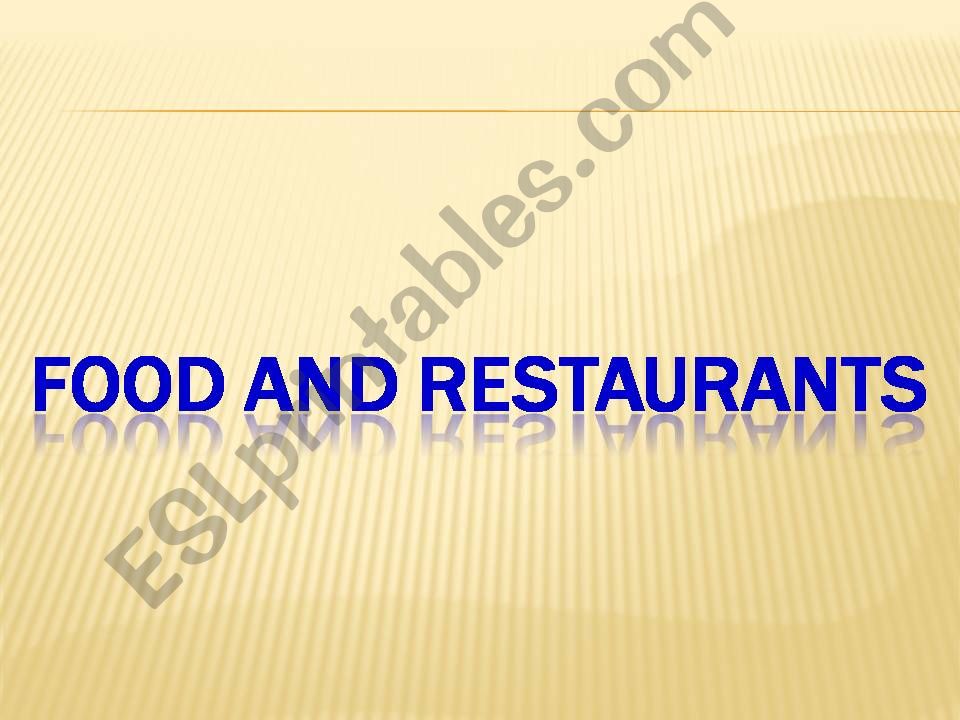 Food and Restaurants powerpoint
