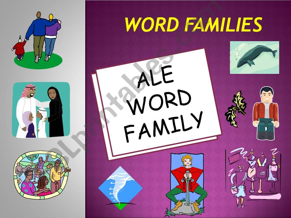 ALE WORD FAMILY POWERPOINT powerpoint