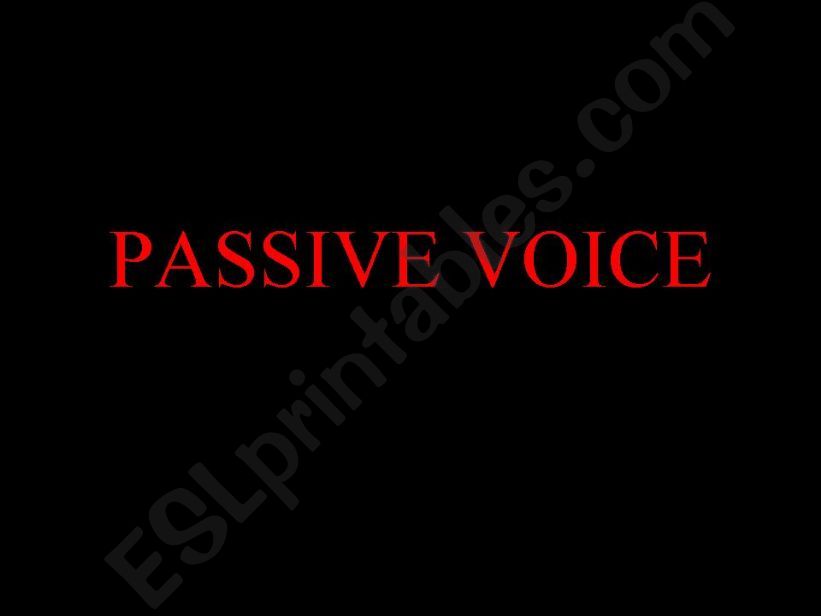 Passive voice powerpoint