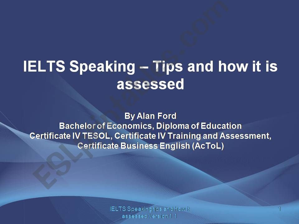 IELTS Speaking Tips and how it is assessed
