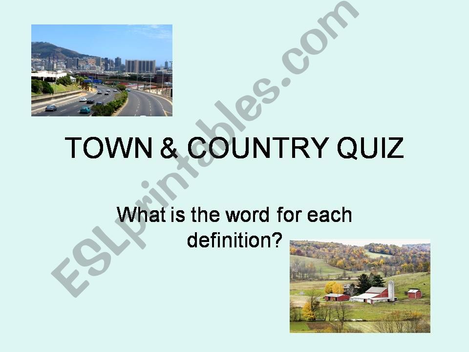 Town & Country Quiz powerpoint