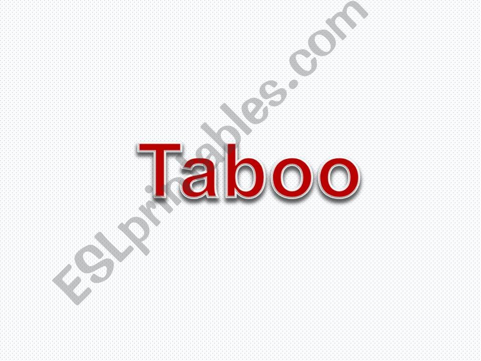 Taboo powerpoint