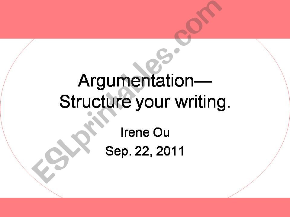 Argumentation of Writing powerpoint