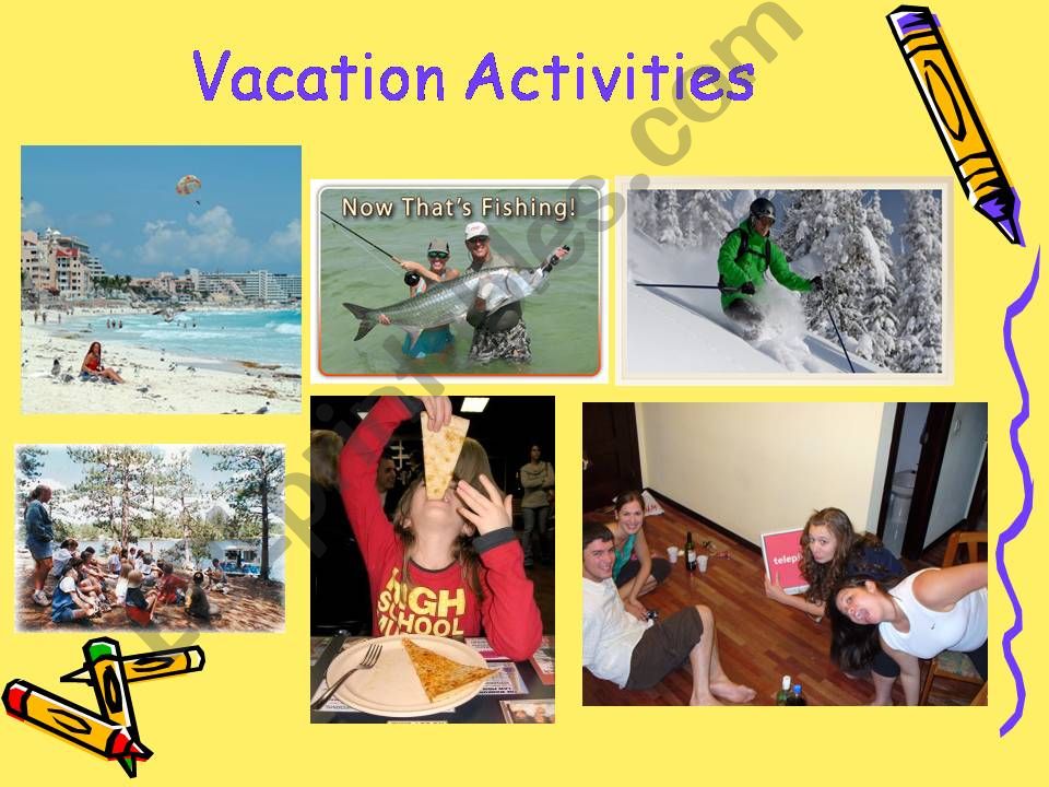 vacation activities powerpoint