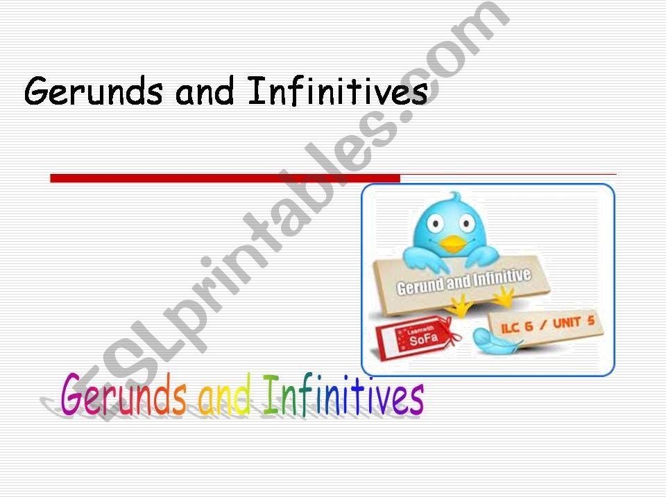 Gerunds and infinitives  powerpoint