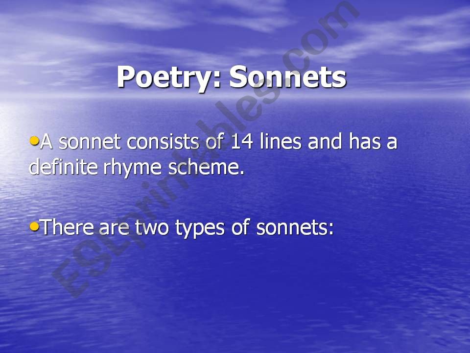 Sonnets powerpoint