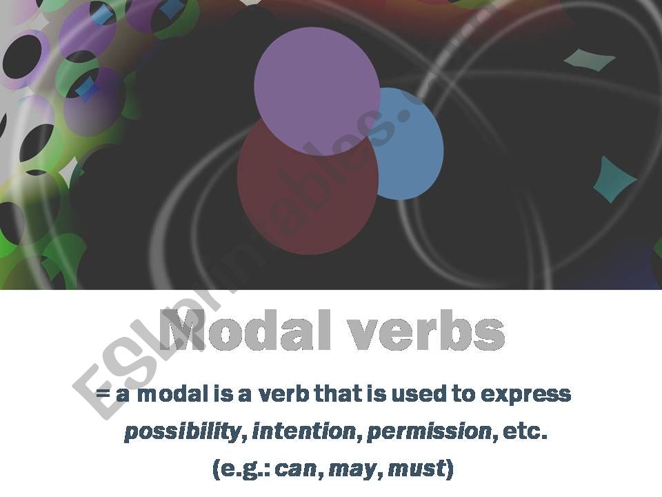 Modal verbs powerpoint