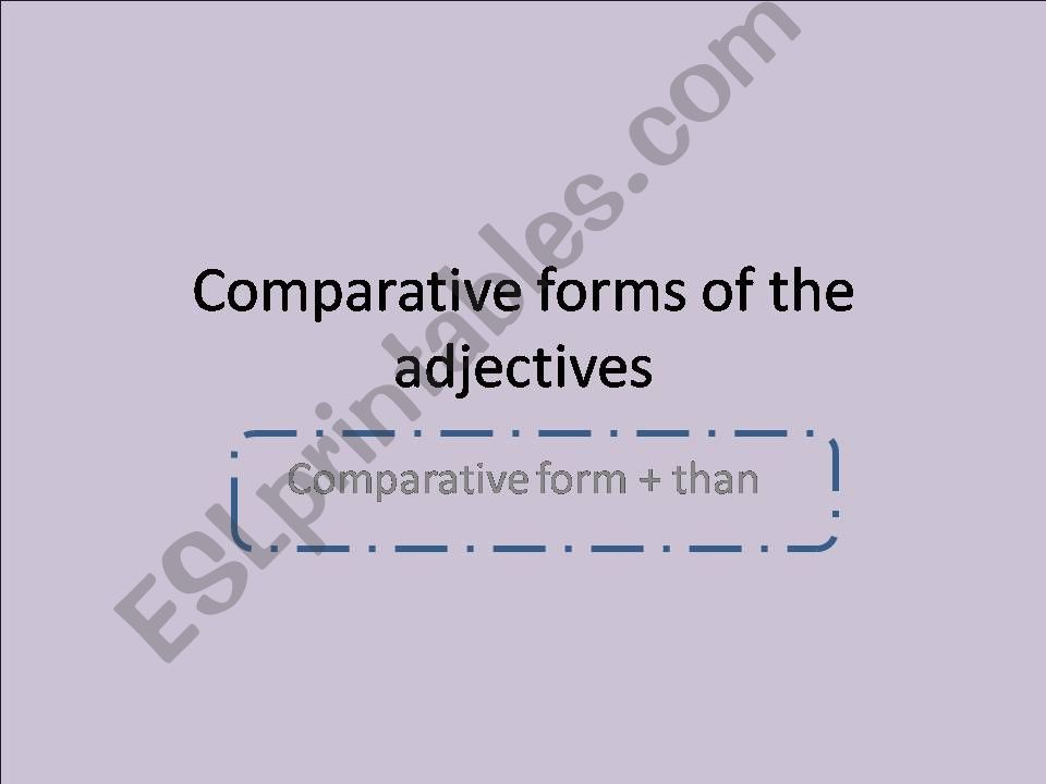 COMPARATIVES AND SUPERLATIVES powerpoint