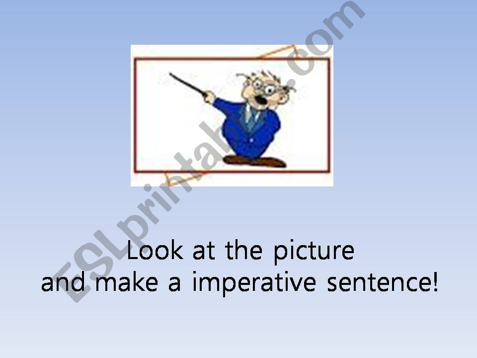 Imperative sentence practice quiz