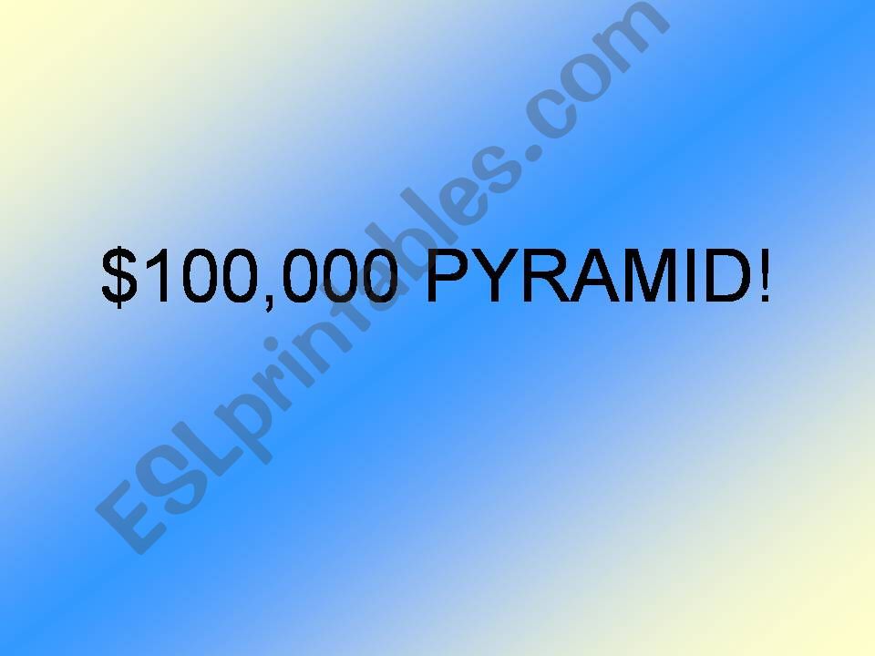 100,000 pyramid game (harder) powerpoint