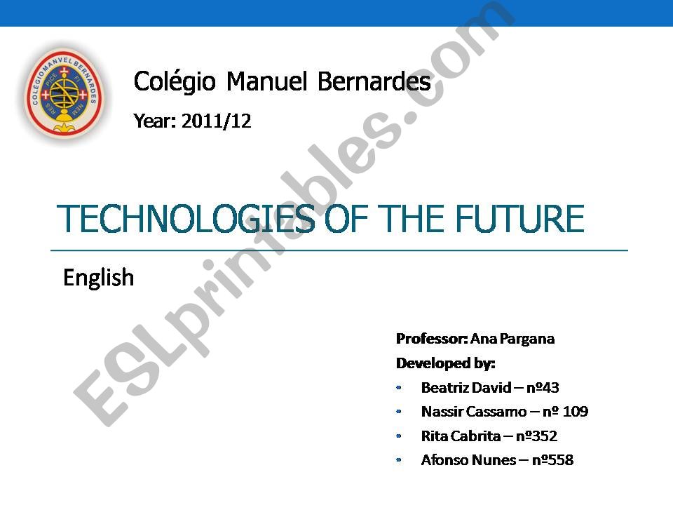 Technologies of the future  powerpoint