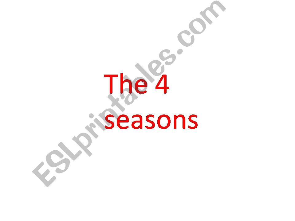 The 4 seasons powerpoint