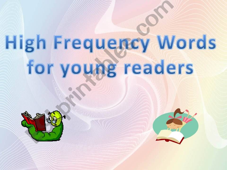 High Frequency Words for young learners
