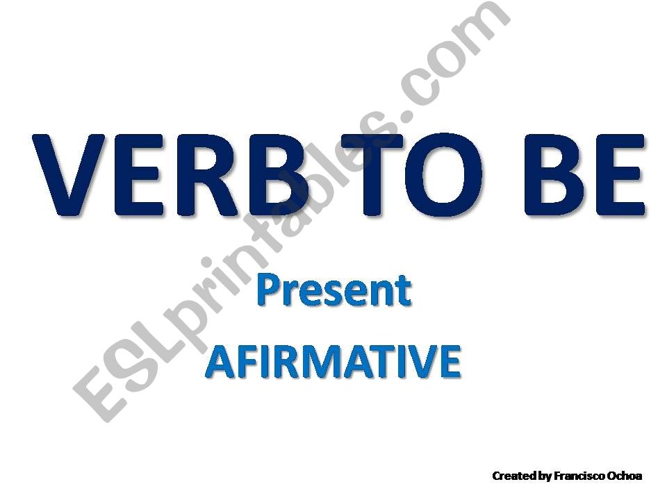 Practice the verb to be in present
