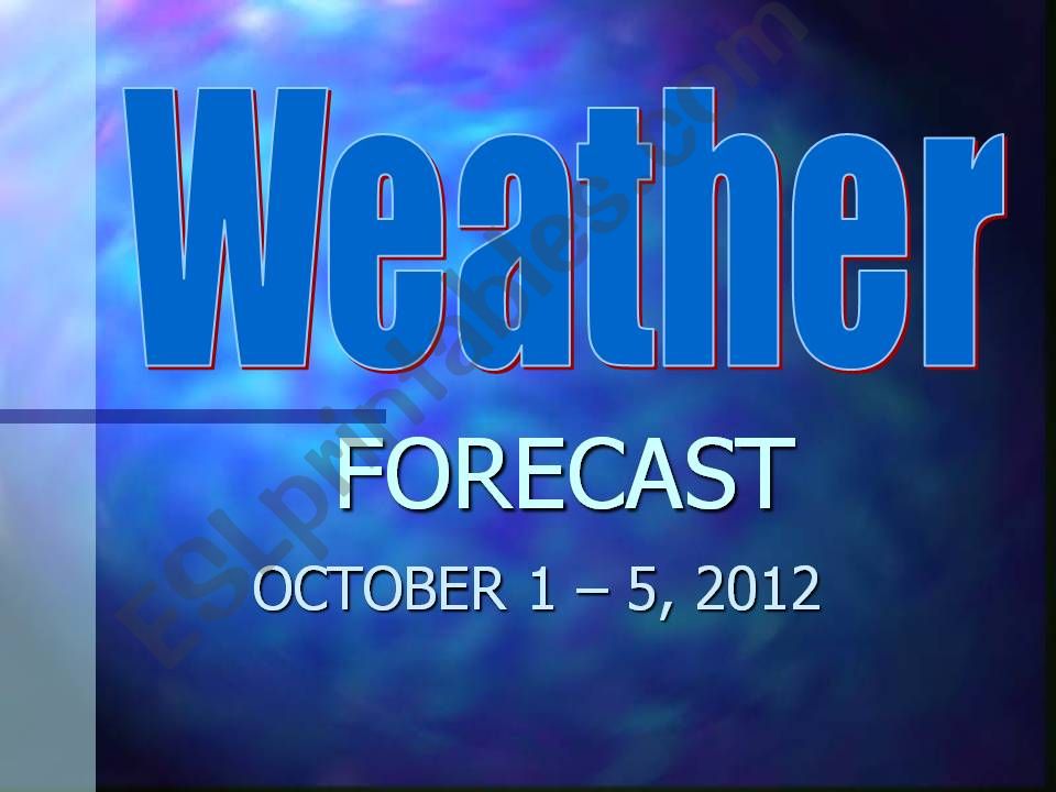 WEATHER FORECAST  powerpoint