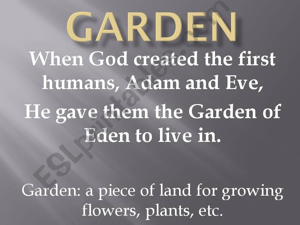 Garden of Eden powerpoint