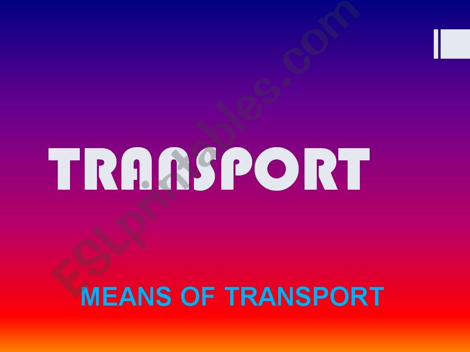 transport powerpoint