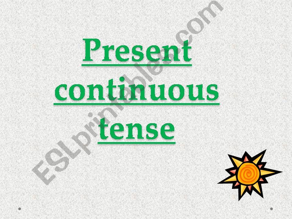 present continuous powerpoint