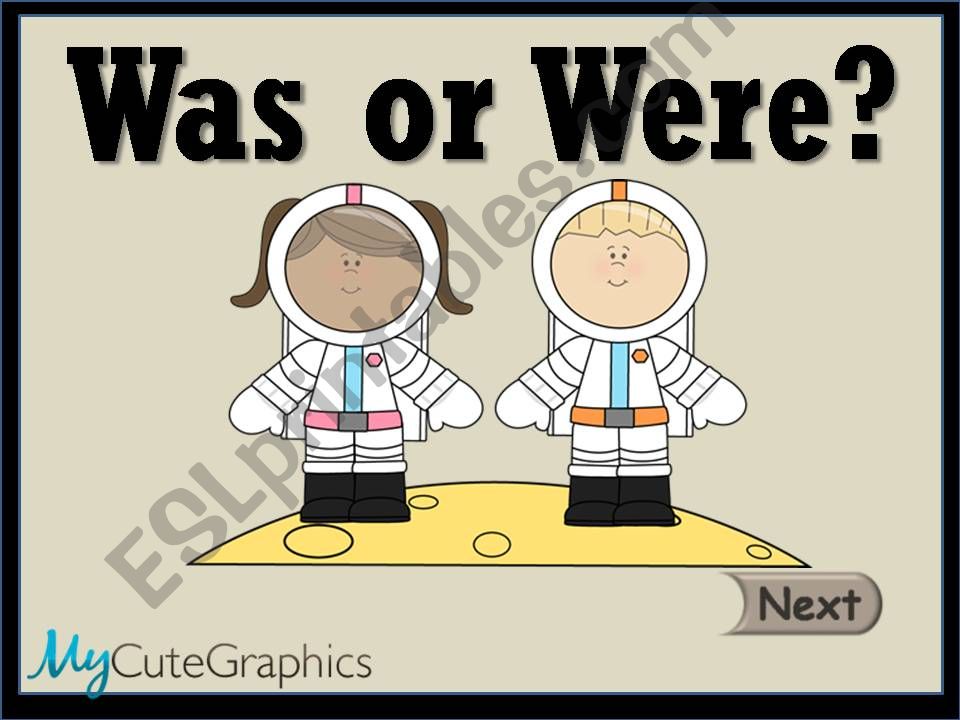 WAS OR WERE? - GAME powerpoint