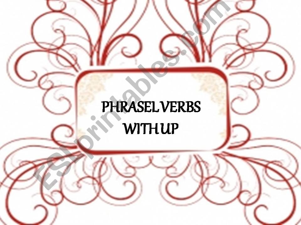 phrasel verbs with up powerpoint