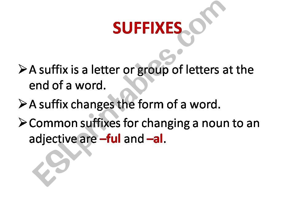 Suffixes powerpoint