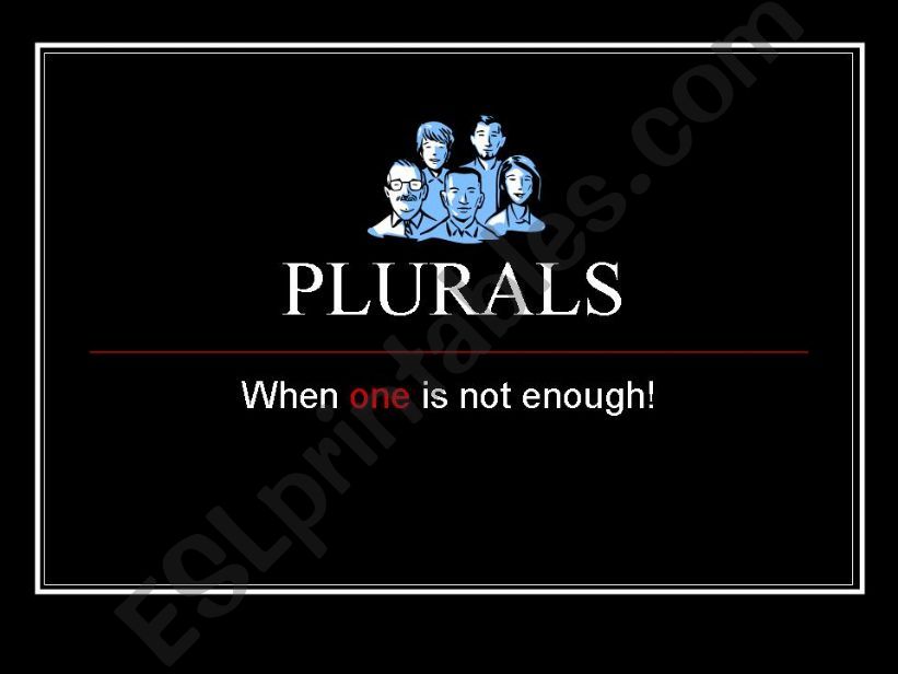 Plurals Power Point powerpoint