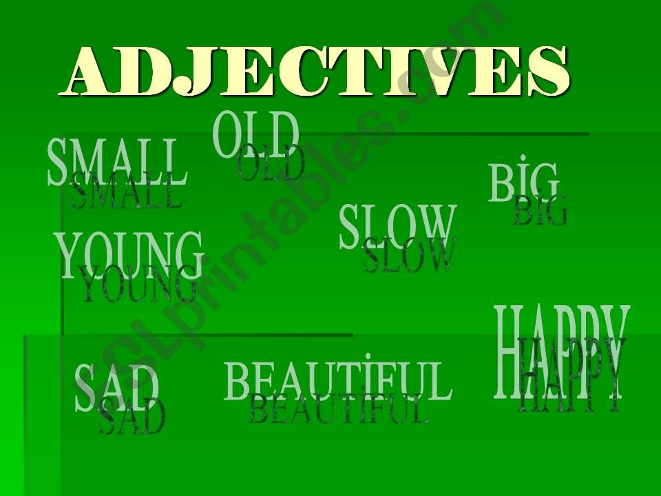 Adjectives powerpoint