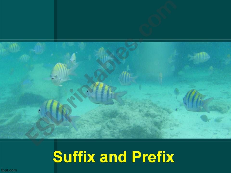 Suffixes and Prefixes powerpoint