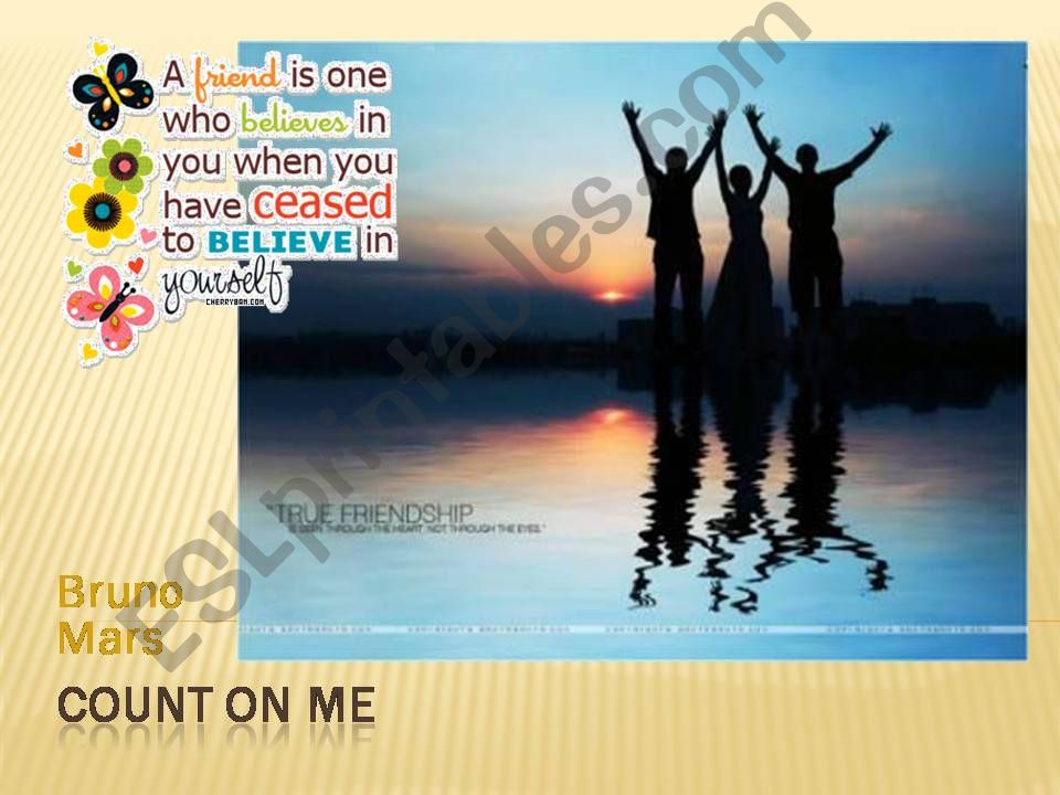 Count on me-Bruno Mars powerpoint