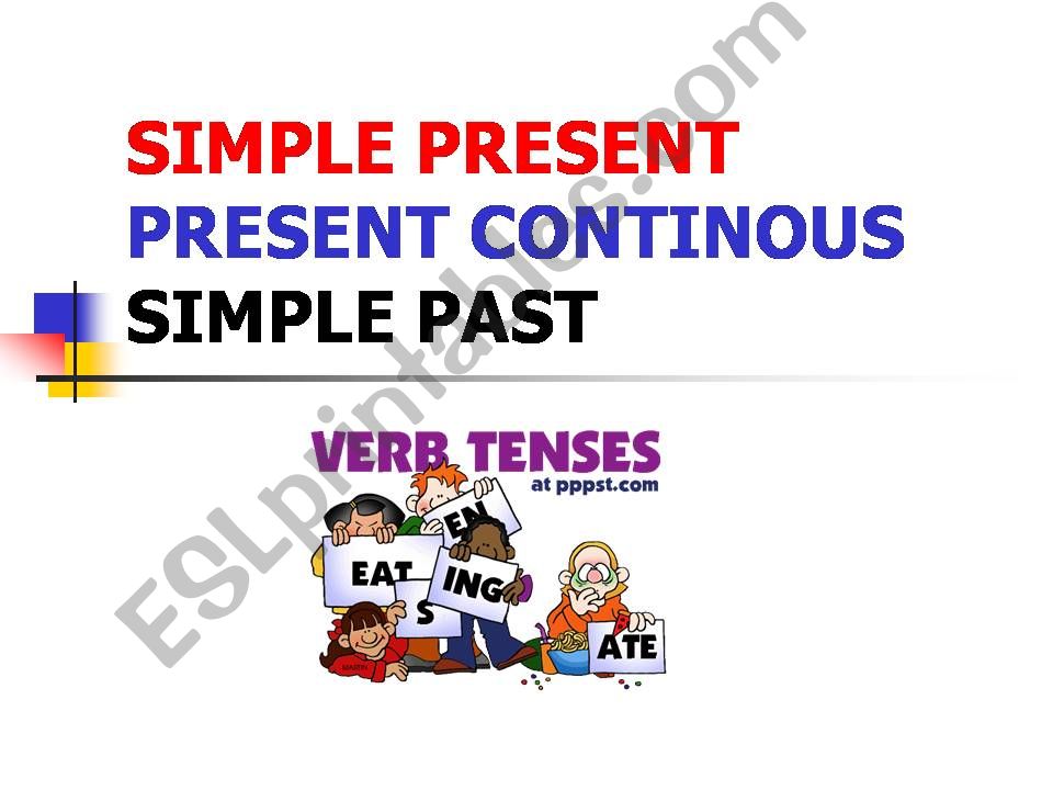 Simple present, present cont. and simple past  tenses