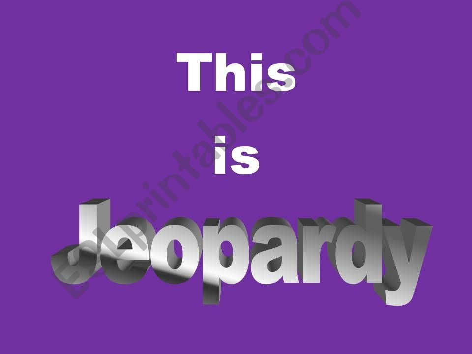 Jeopardy powerpoint