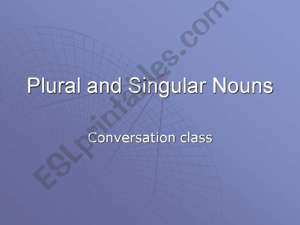 singular and plural powerpoint