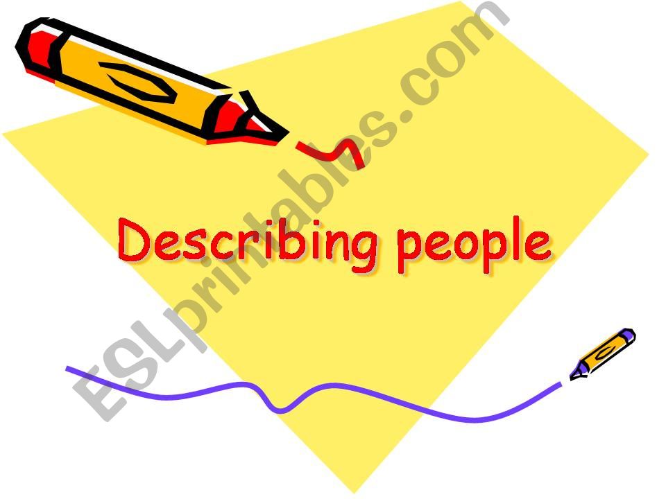 Describing people (height). powerpoint