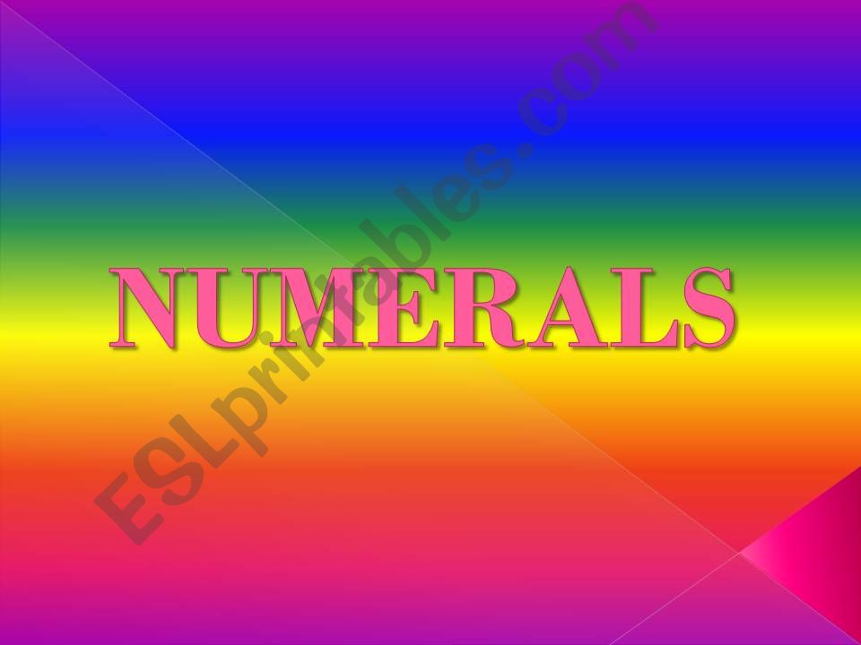 Numerals powerpoint