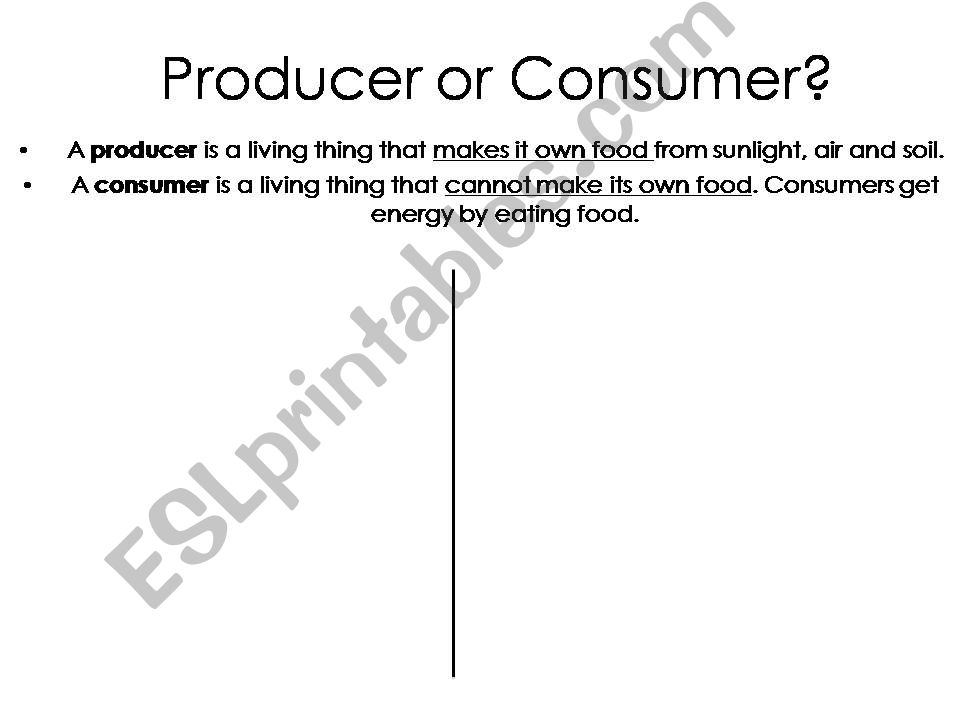 Producer or Consumer powerpoint