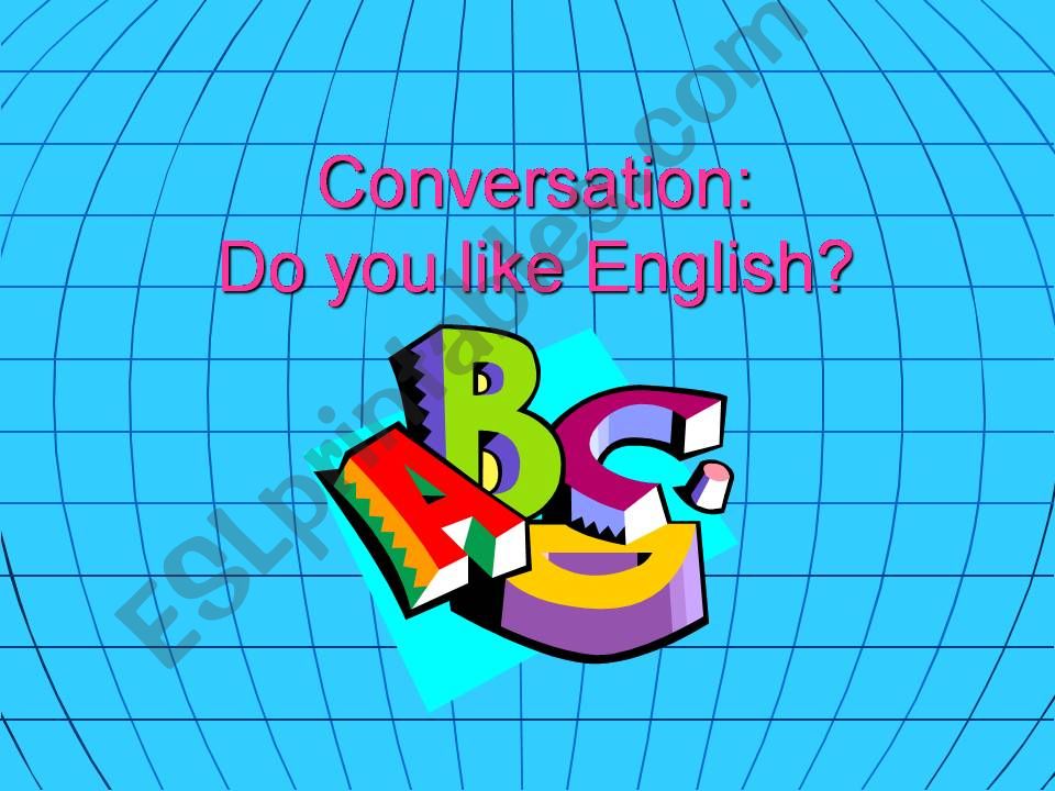 Do you like English? powerpoint