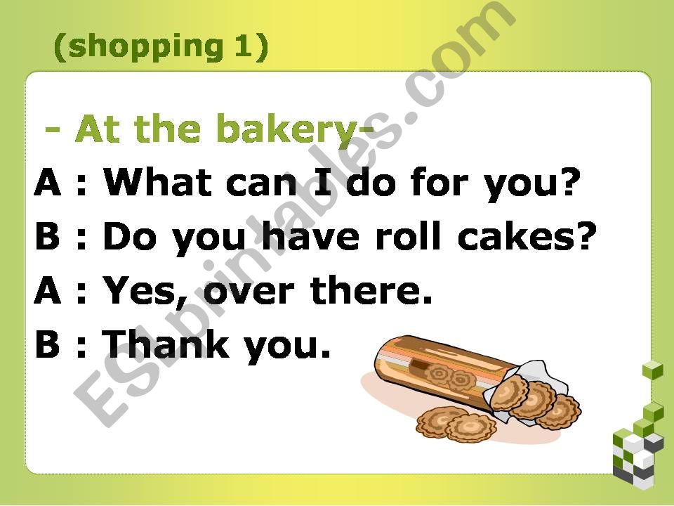 shopping conversation powerpoint