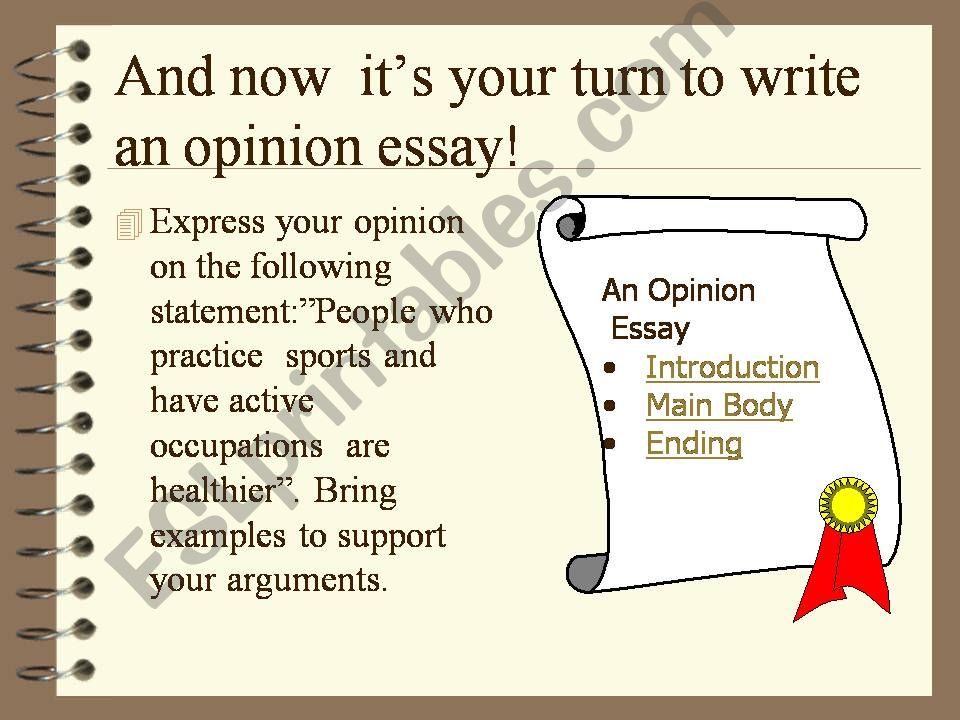 Opinion Essay Writing the Introduction. - ppt download