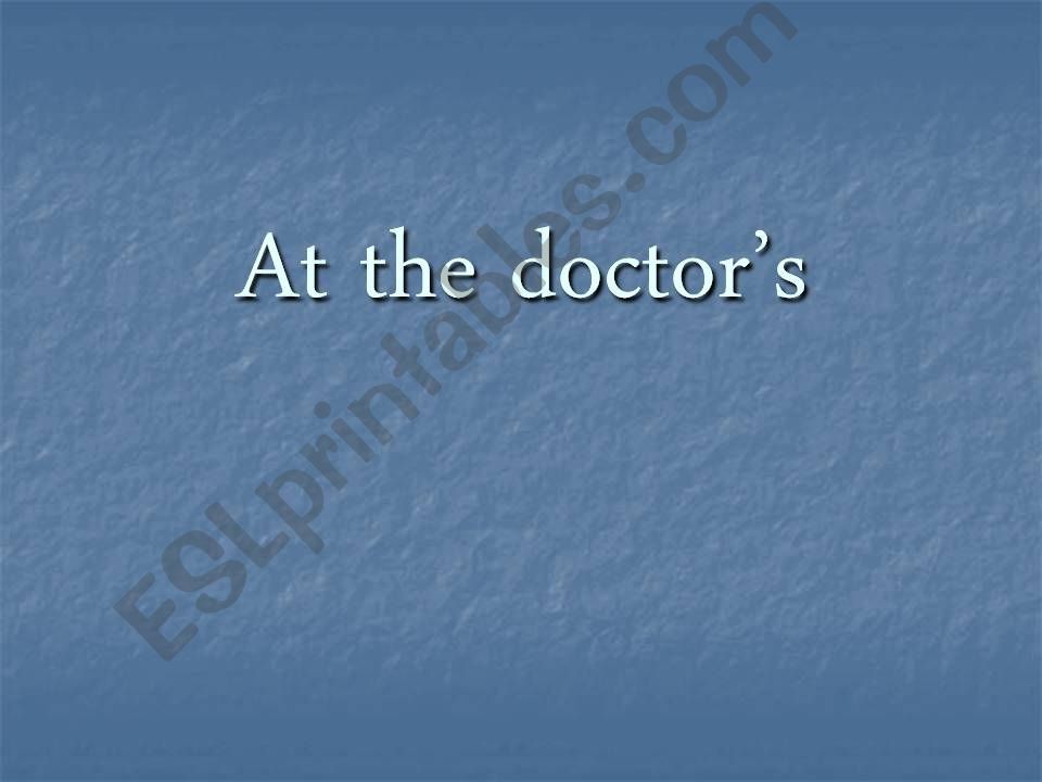 At the doctor 1 powerpoint