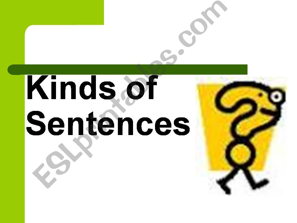 Kinds of sentences powerpoint
