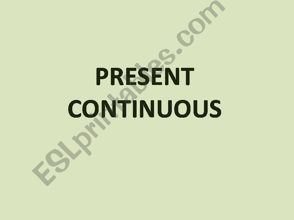 Present Continuous powerpoint