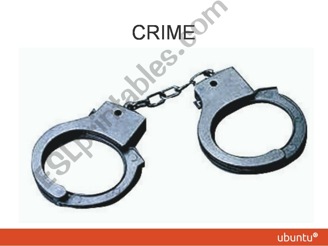 Crime vocabulary powerpoint