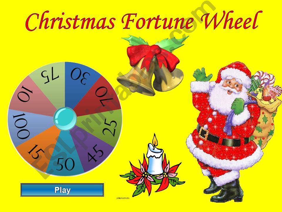 Christmas Fortune Wheel powerpoint