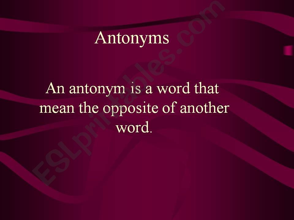 understanding antonyms  powerpoint