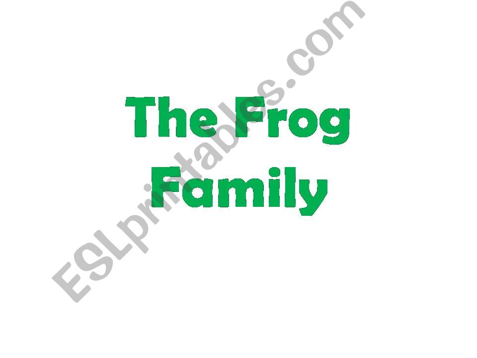 The Frog Family - interactive story telling