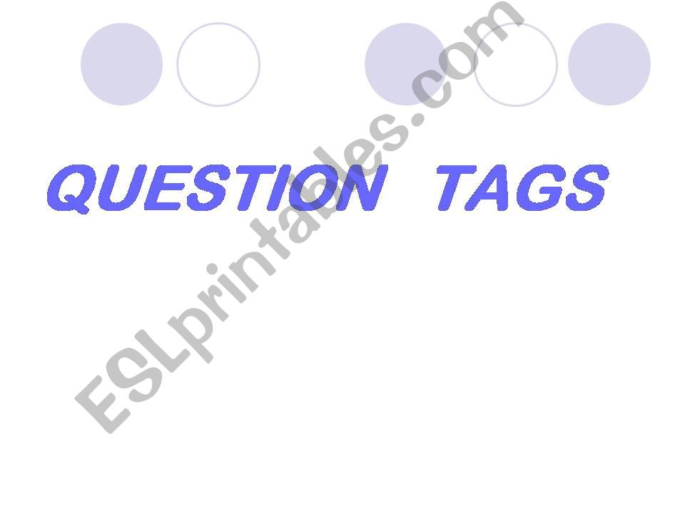 question tags powerpoint