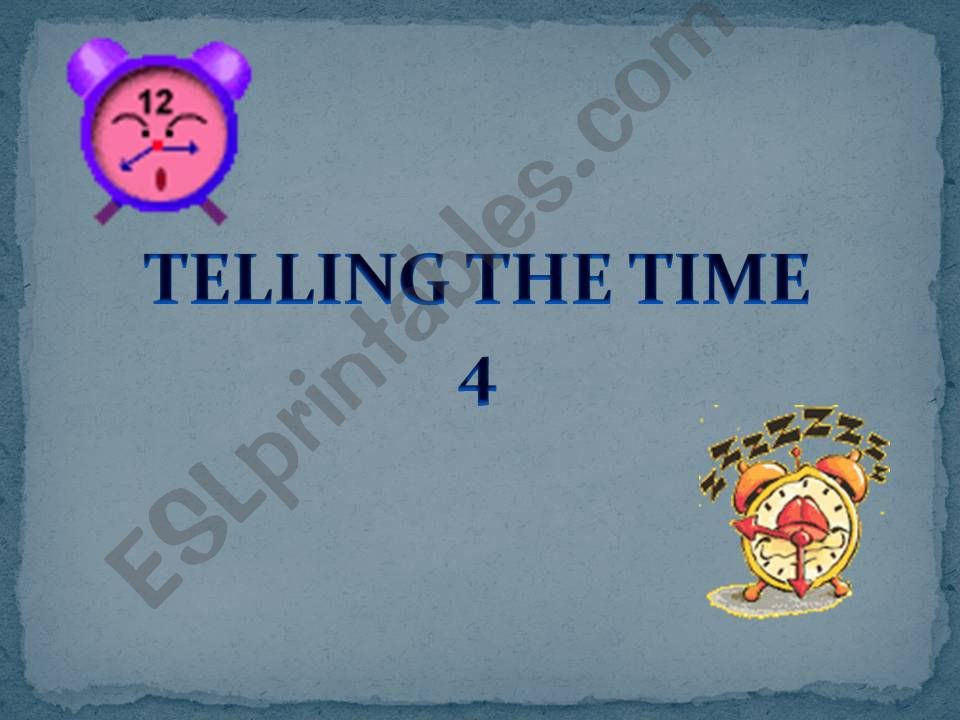 telling the time 4 powerpoint