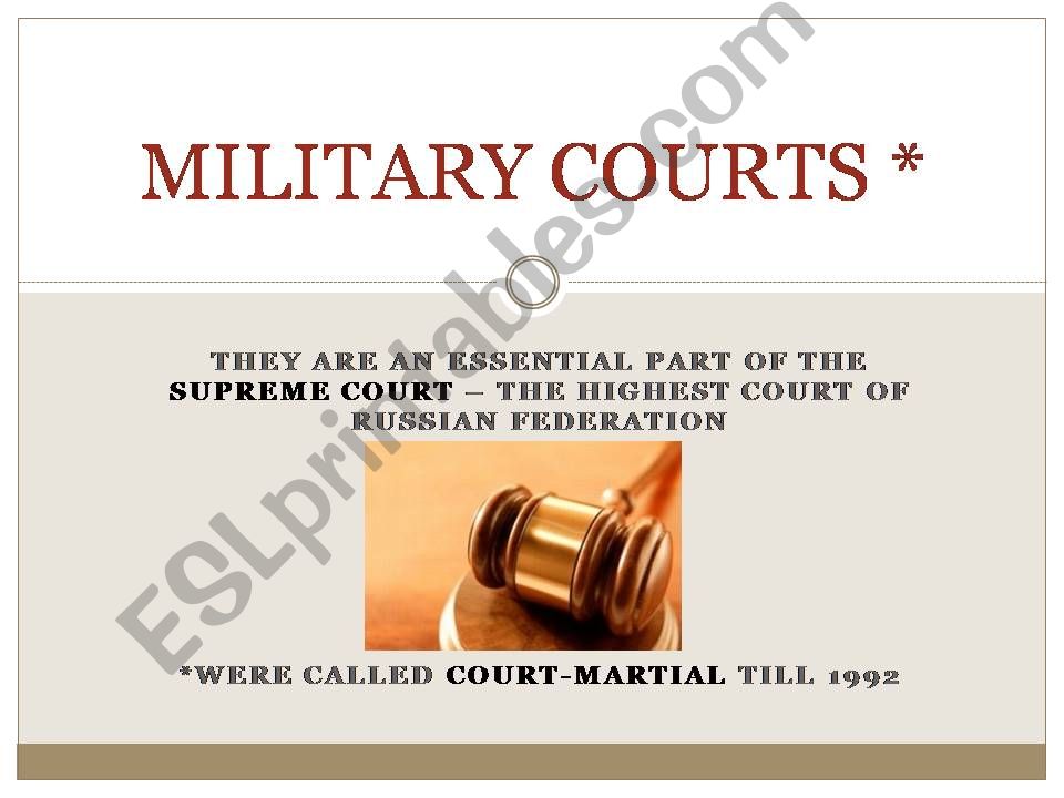 Military Courts powerpoint