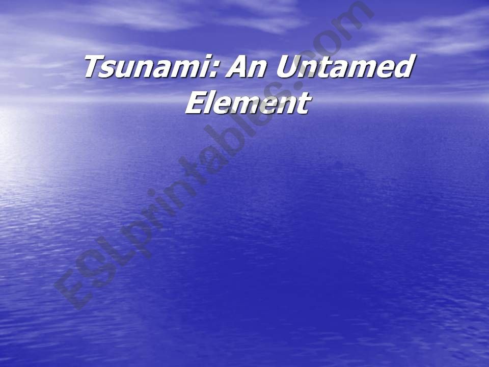 Tsunami powerpoint